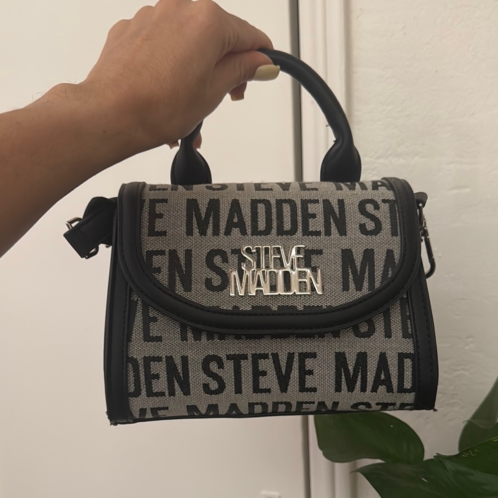 Steve Madden Black and Gray Women's Bag
